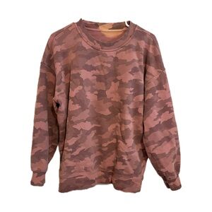 Lululemon Perfectly Oversized Crew Sweatshirt Camo Brier Rose AS-IS